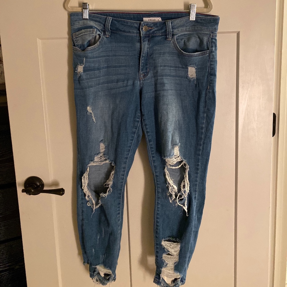 Distressed Mom Jeans